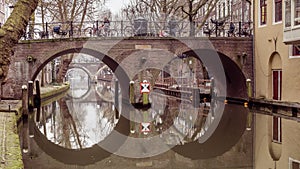 Old bridges in Utrecht, Netherlands