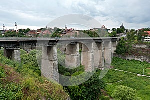 Old bridge in Kamianets-Podilskyi, Ukraine