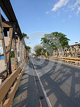 Old bridge in the middle road