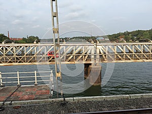 Old bridge, natural atmospherics, water, land and sky