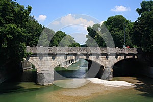 Old bridge over river