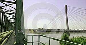 Old bridge over the river Danube