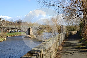 Old bridge over the river Esk in Musselburgh