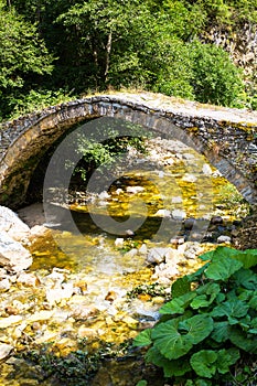 Old bridge over the river in the Rhodopes, Bulgaria