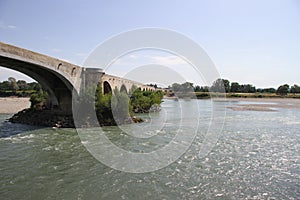 Old bridge in Pont Saint Esprit, France