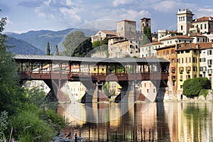 The Old Bridge ponte degli Alpini in Bassano del Grappa