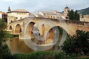 Old bridge Puente la Reina photo