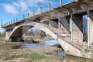 Old bridge on river