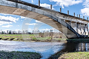 Old bridge on river