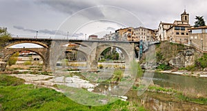 Old bridge of Roda de Ter over Ter river.