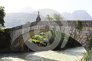 The old bridge of Saint-Martin, France