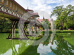 The old bridge in Sanam Chandra Palace at Nakhon Pathom province of Thailand. Tourists often visit here