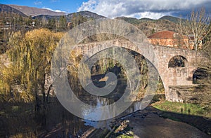 The Old Bridge of Sant Joan de les Abadesses, Catalonia