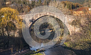 The Old Bridge of Sant Joan de les Abadesses, Catalonia