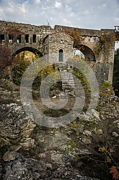 Old bridge with a small chapel at Karytaina, Pelo photo