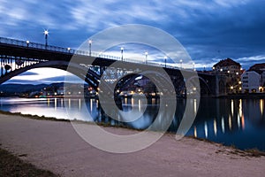 The Old Bridge Stari most in Maribor, Slovenia