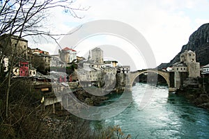 Old bridge Stari Most of Mostar, Bosnia and Herzegovina, Europe