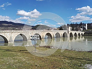 Old bridge in Visegrad, Bosnia and Herzegovina, The Mehmed Pasa Sokolovic Bridge