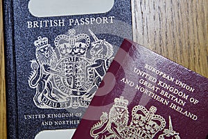 Old British Passport and New European Passport