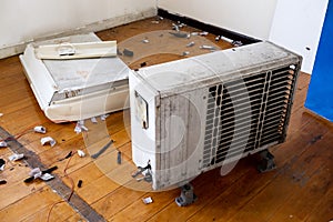 Old and Broken Air Conditioner unit used to be Spare Part photo