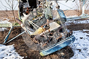 Old broken aircraft Antonov An-2