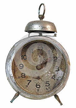 An old broken alarm clock