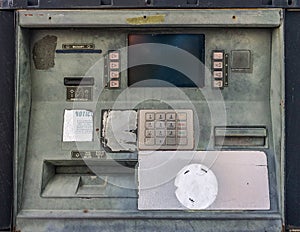 Old broken ATM