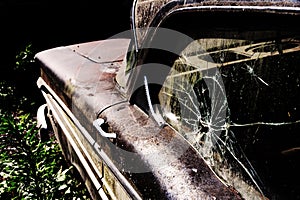 An old broken car