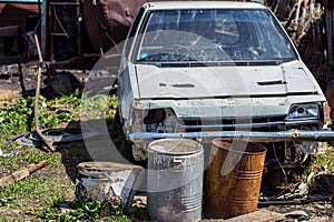 Old broken car