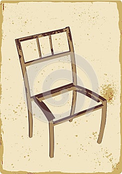 Old broken chair