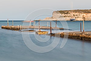 Old broken concrete bridge in Malta