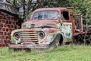Old broken down farm truck
