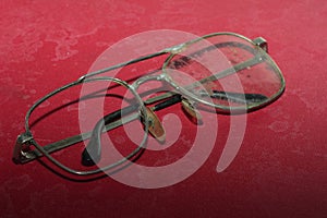 Old broken glasses