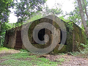 An old broken house  under the jangal