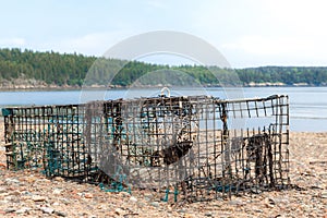 Old Broken Metal Lobster Trap