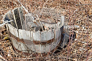 Old Broken Rain Barrel