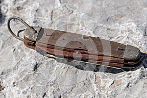 Old Broken Rusty Pocket Knife