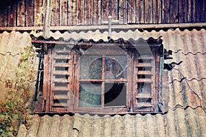 Old broken window