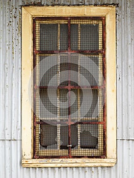 Old broken window