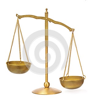 Old bronze balance scale