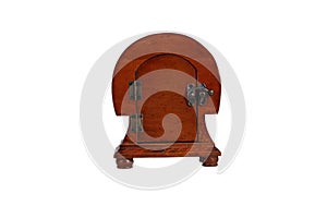 Old brown chest with lock