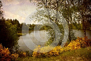 Old brown coal mining area