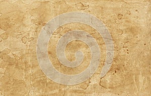 Old brown paper texture with stains photo