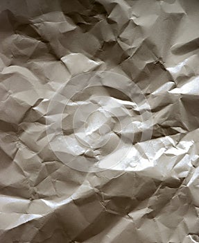 Old brown recycle crumpled paper for vintage background