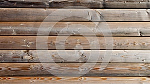 Old brown rustic weathered dark grunge wooden timber table wall floor board texture - wood background banner top view