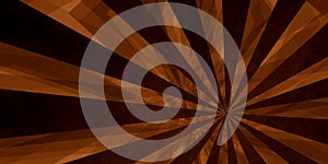 Old brown sunburst background, radial striped, dark design