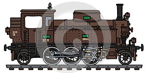 The old brown tank engine steam locomotive