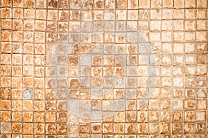 Old brown tile background