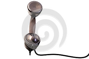 Old brown vintage telephone 3d render