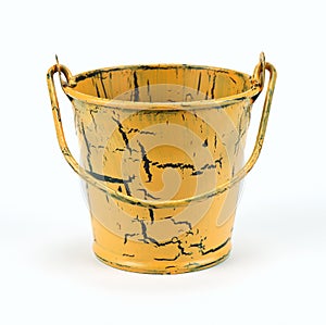 Old bucket isolated